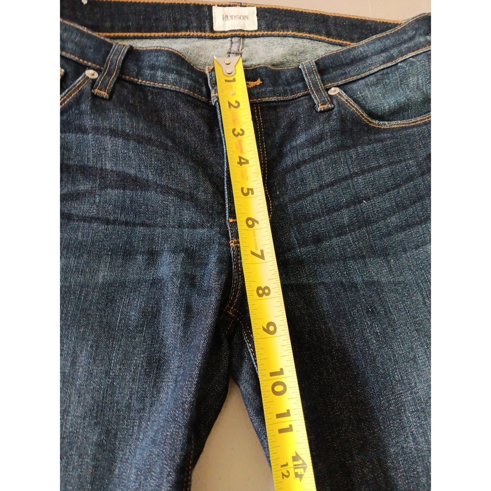 Hudson Krista Jeans Women 28 Stretch Dark Wash Straight Whiskered Sporty Classic - Picture 9 of 11